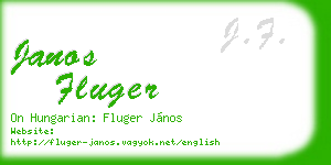 janos fluger business card