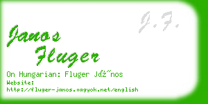 janos fluger business card